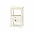Bramble Eton 2 Drawer Side Table w/Pull Out Shelf 17w x 13d x 27h