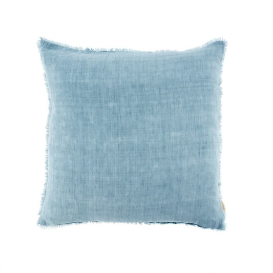 Indaba Lina Linen Throw Pillow, Arctic Blue, 24x24