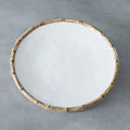 Beatriz Ball VIDA Bamboo 11" Dinner Plate, Set of Four, White and Natural