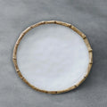 Beatriz Ball VIDA Bamboo 9" Salad Plate, Set of Four, White and Natural