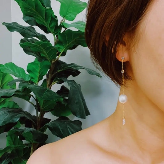 Dainty Pearl Bold Pearl Drop Earrings