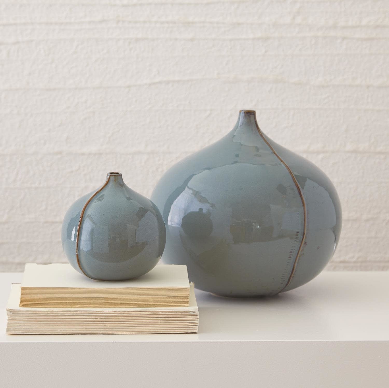 Global Views Milo Vase Blue Mini 5.5 x 5