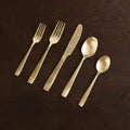 Charlotte Stainless Flatware set, Brushed Champagne Gold