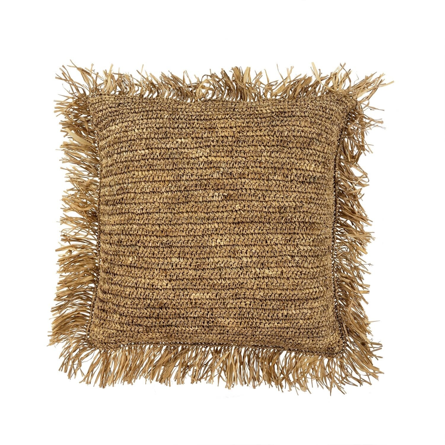 Indaba Kalahari Raffia Throw pillow, Natural