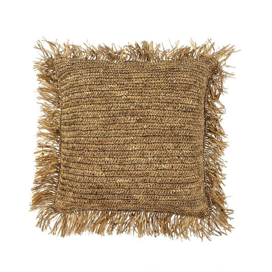 Indaba Kalahari Raffia Throw pillow, Natural