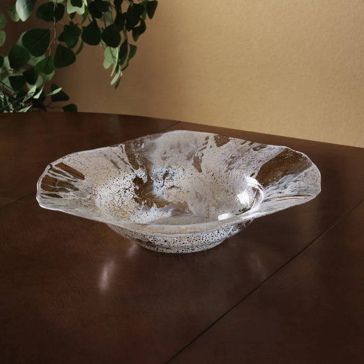 Beatriz Ball White Glass Decorative Bowl