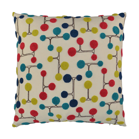 Astro Square Throw Pillow, Multi Color Dots, 20x20