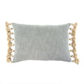 Indaba Bora Tassel Pillow, Duck egg, 16X24