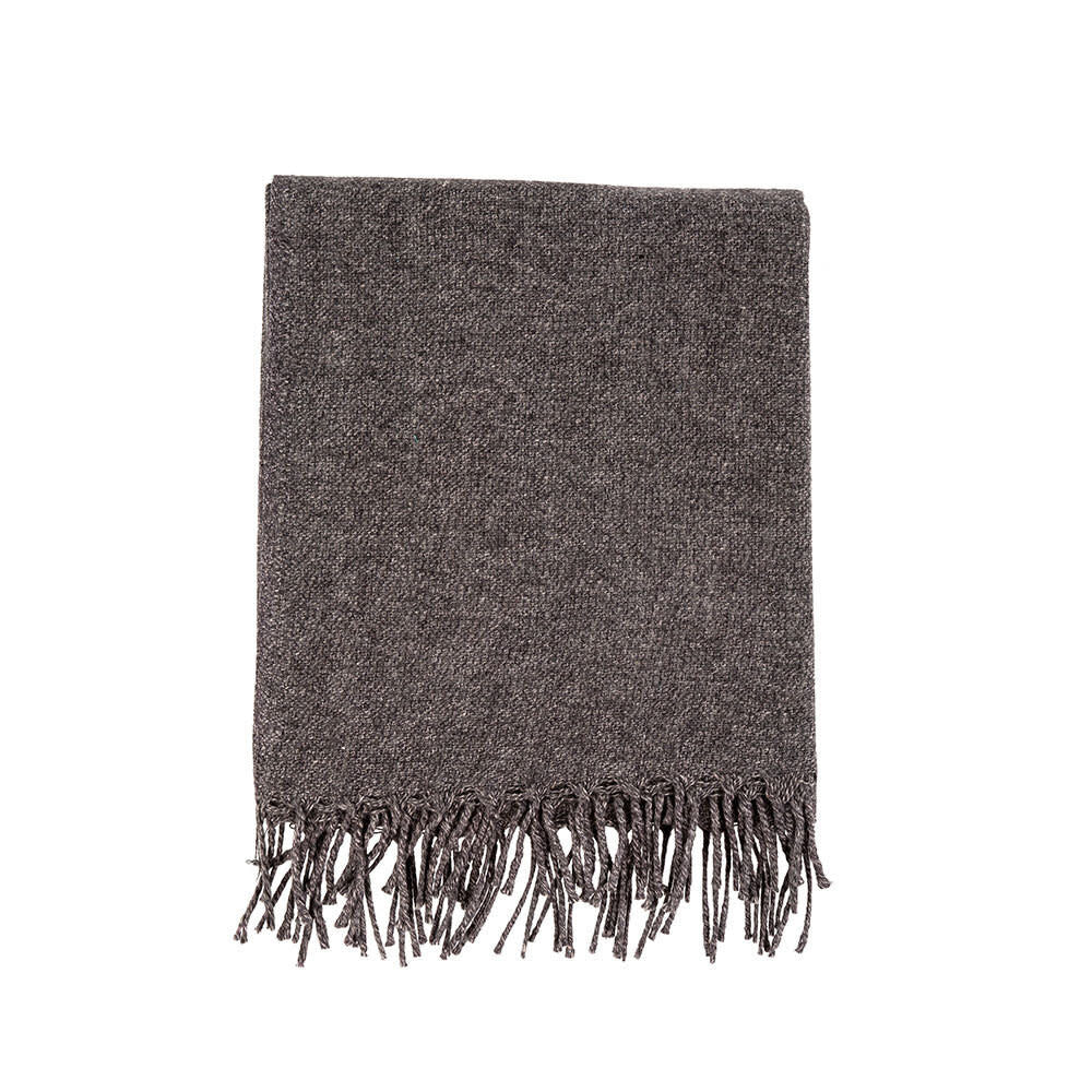 Indaba Adair Wool Blend Throw, Purple/Grey