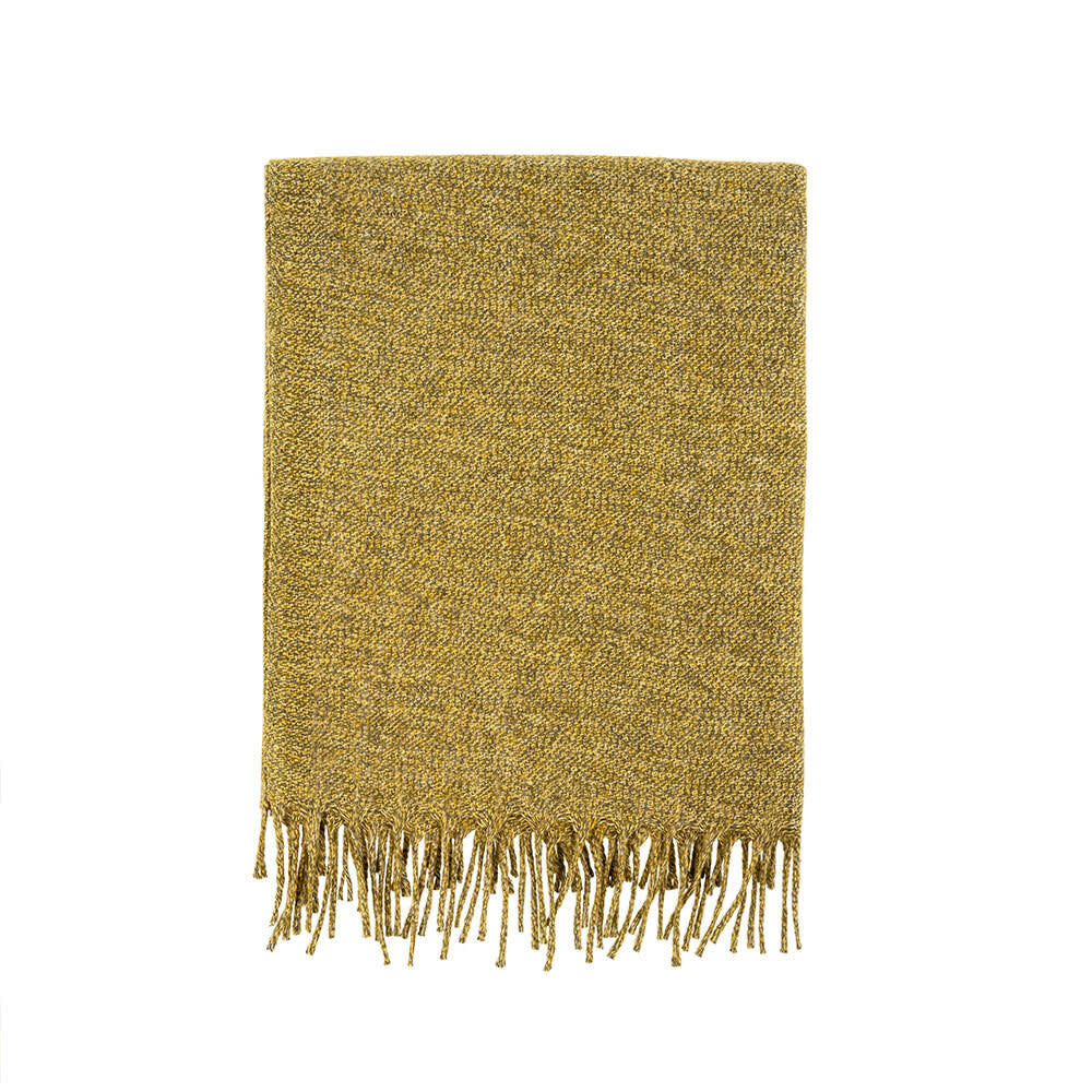 Indaba Adair Wool Blend Throw, Olive