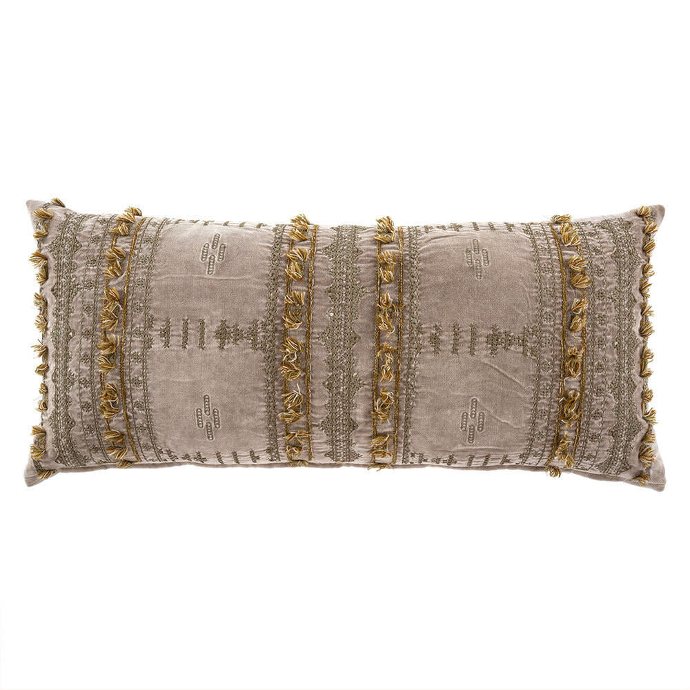 Indaba Sarita Velvet Pillow, Lilac, 15X32