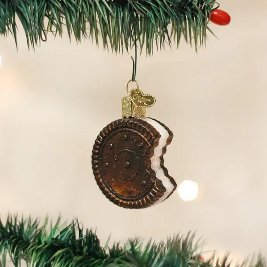 Old World Sandwich Cookie Glass Ornament