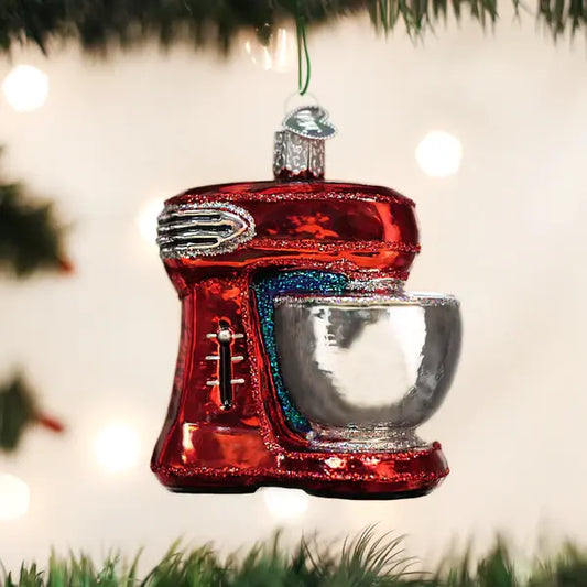 Old World Red Mixer, Glass Ornament
