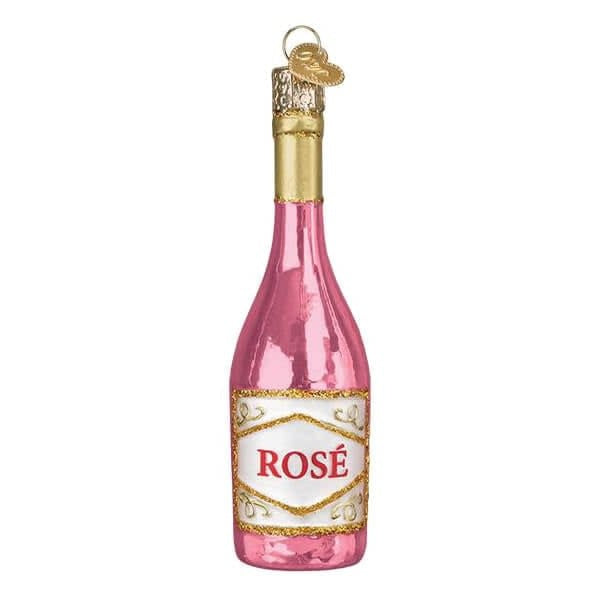Old World Rose Wine Glass Ornament