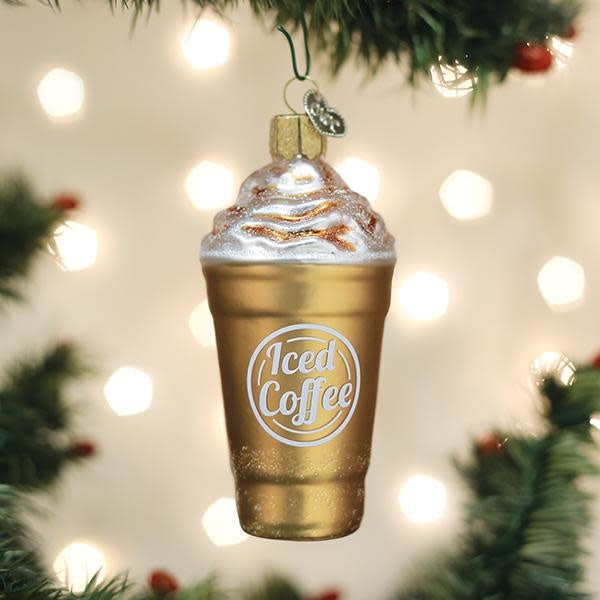 Old World Blended Coffee Glass Ornament
