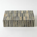 Global Views Grey/Ivory Bone Box, Medium