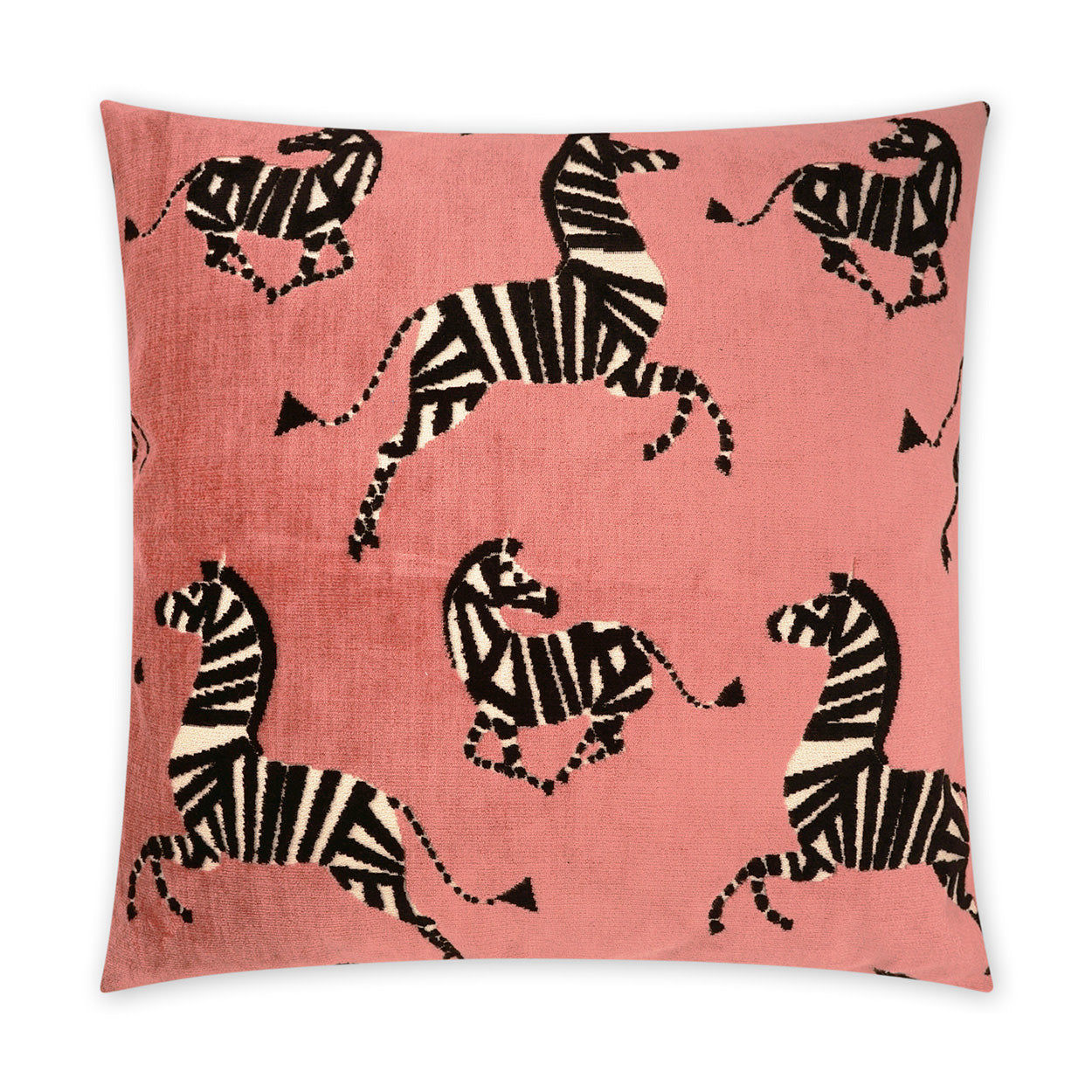 DV Kapp Farlowe Square Rose, Zebra Pillow, 20x20