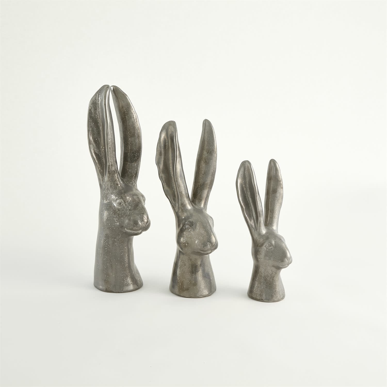 Global Views Rabbit Reactive Matte Silver Small