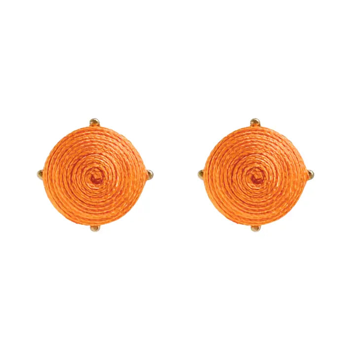 Small Wellington Orange Stud Earrings