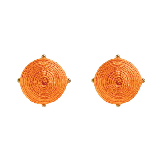 Small Wellington Orange Stud Earrings