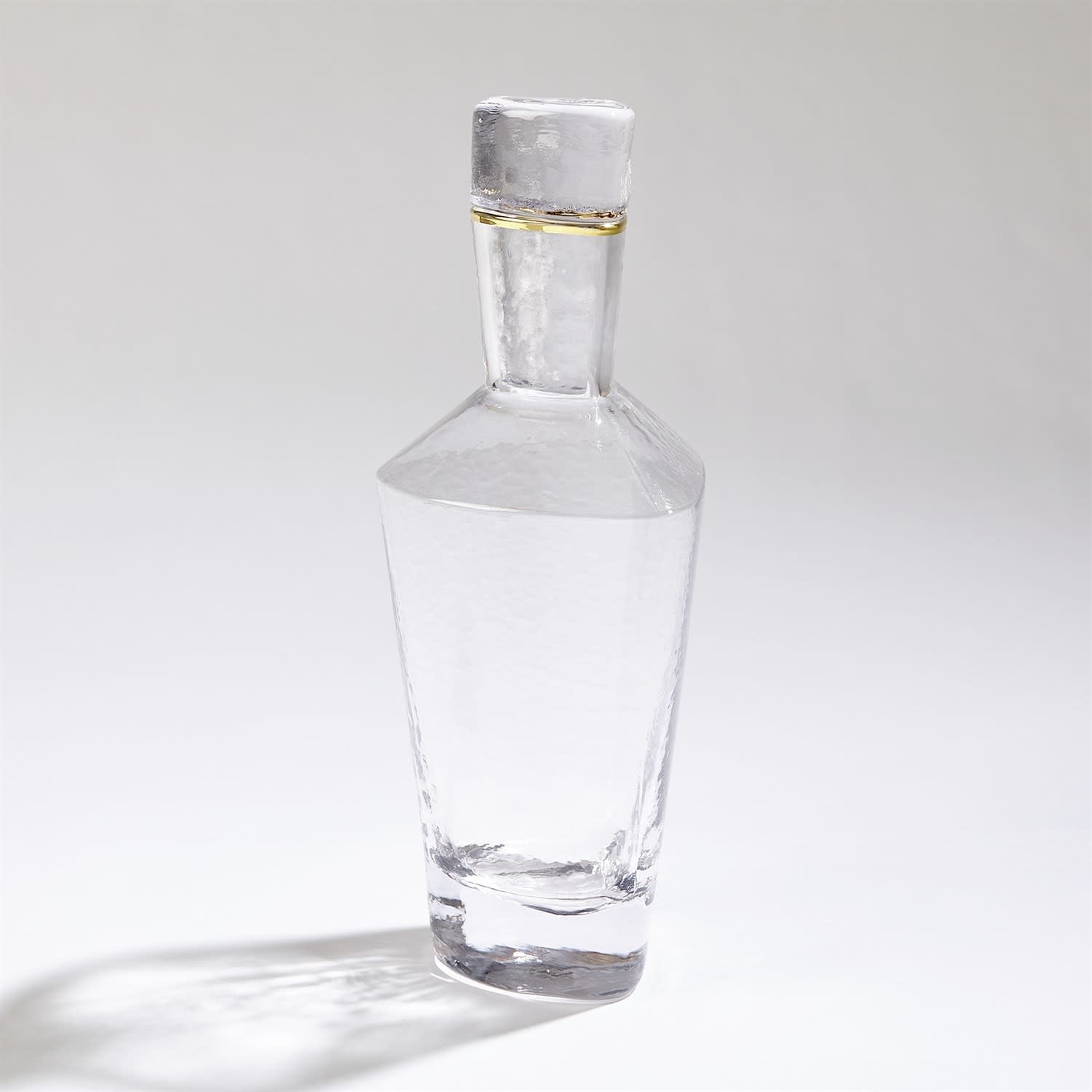 Global Views Hammered Decanter w/Gold Trim