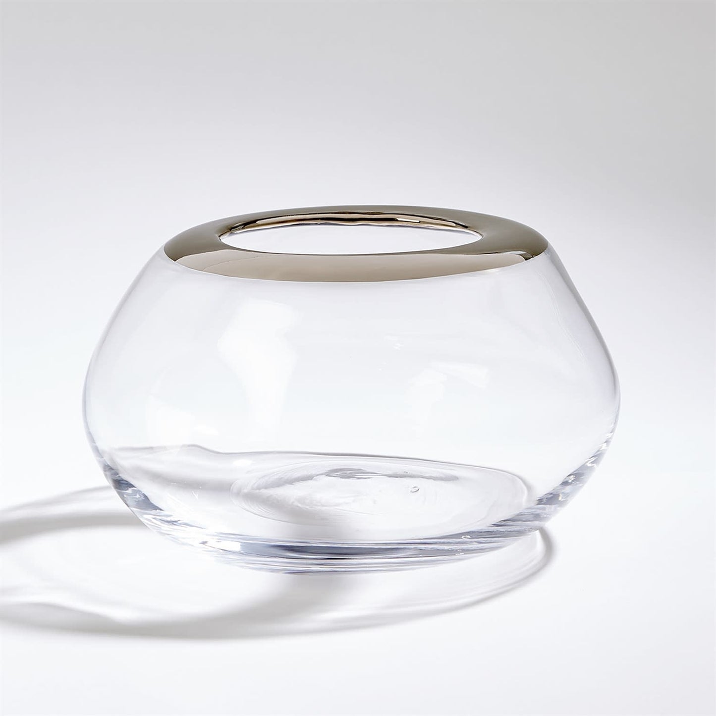 Global Views Organic Formed Vase Gold Rim Large