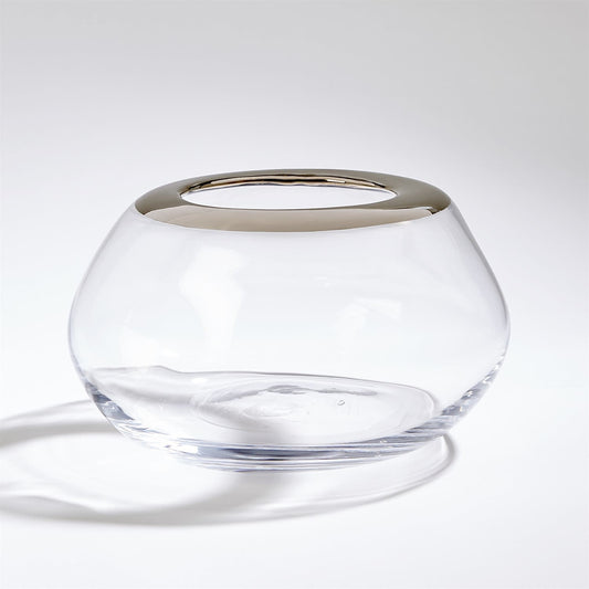 Global Views Organic Formed Vase Gold Rim Large