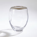 Global Views Organic Formed Vase Gold Rim Medium