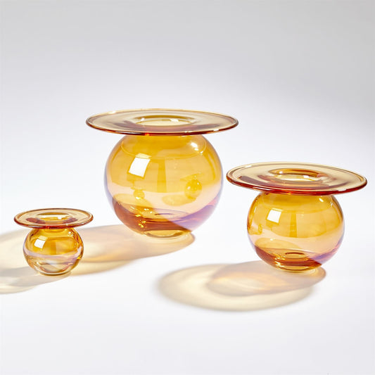 Global Views H2O Vase Luster Orange Large