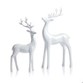 Pearl White Deer, Set of 2