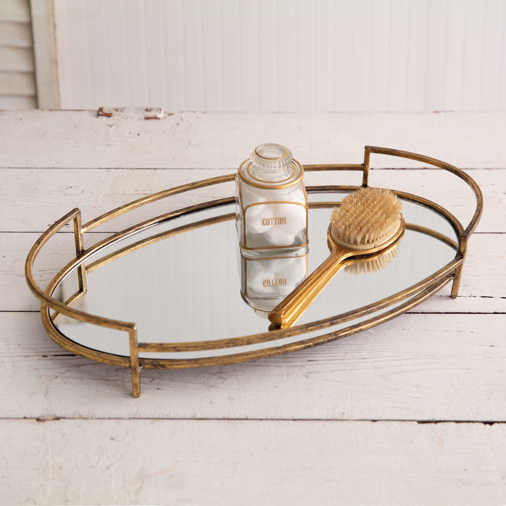 CTW Home Monroe Mirror Tray, Gold