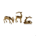 Decorative Gold Reindeer, Set of 3