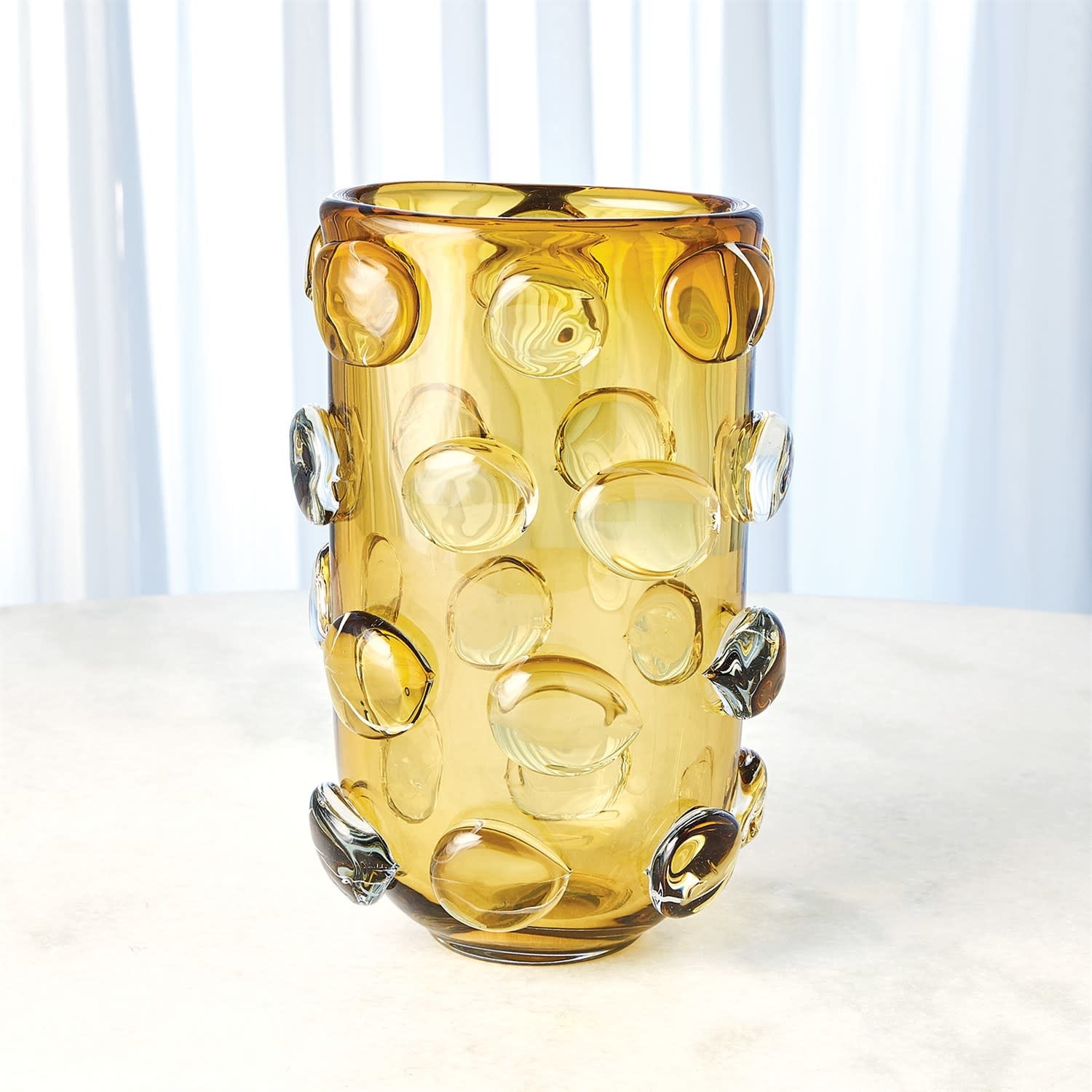Global Views Rondelle Vase Amber Large