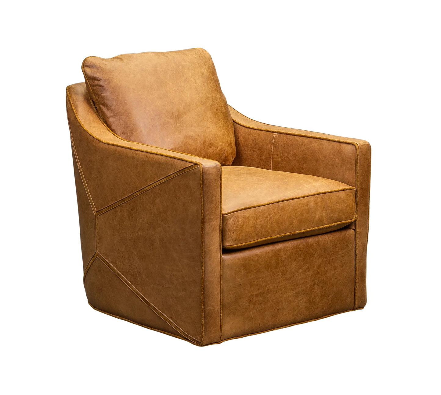Puzzle Leather Swivel Chair