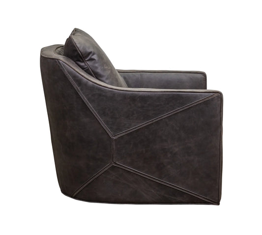 Puzzle Leather Swivel Chair