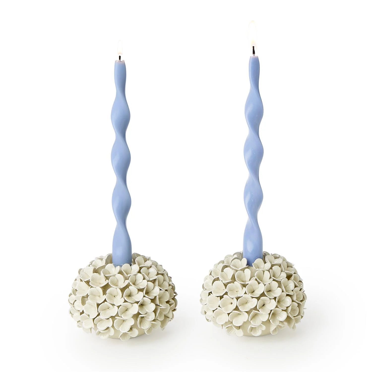 White Hydrangea Bud vase/ candle holder