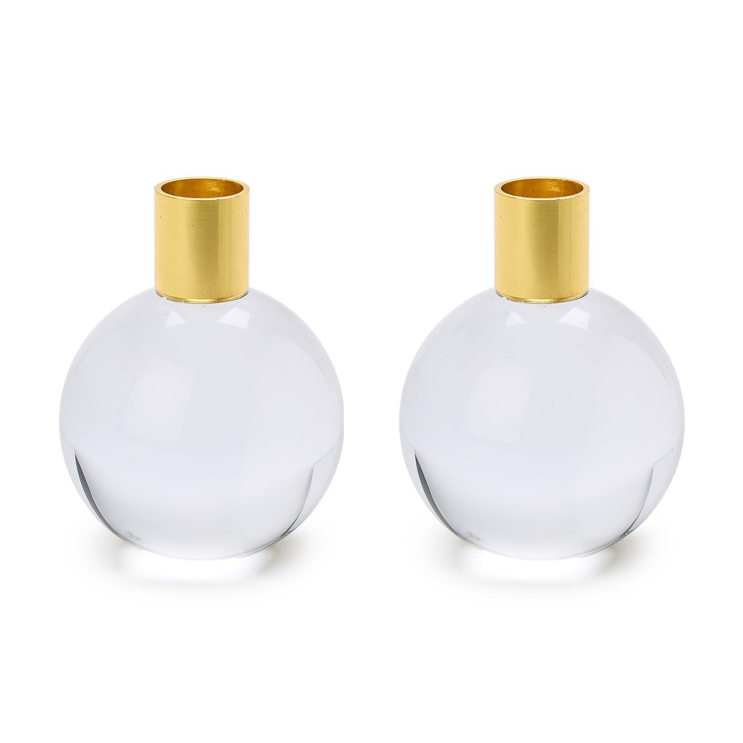 Clear Taper Candlesticks