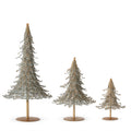 Flocked Metal Christmas Tree 12"