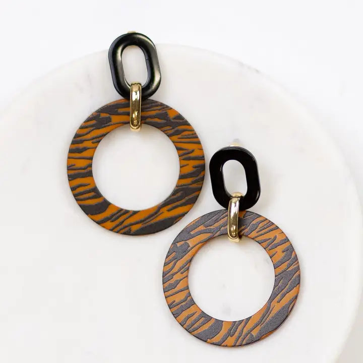 Tiger Stripe  Earrings
