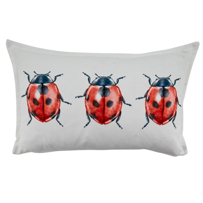 Lady Bugs Pillow, 12"x20"