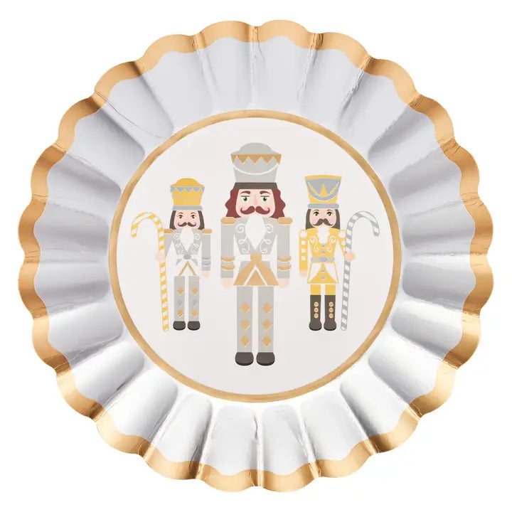 Gilded Nutcracker Paper Salad Plate