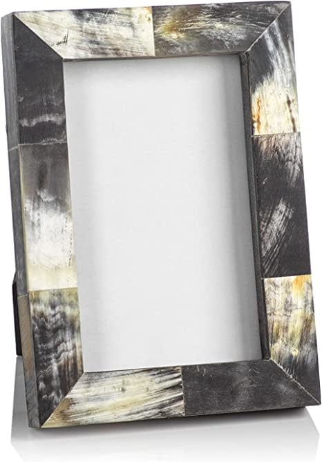 Zodax African Black Horn Inlaid Photo Frame 4x6
