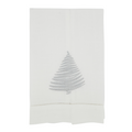 Christmas Tree Guest Towel, Silver