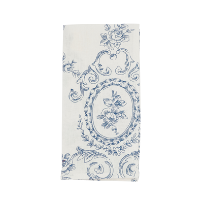 Toile Floral Cocktail Napkin, Set of 4