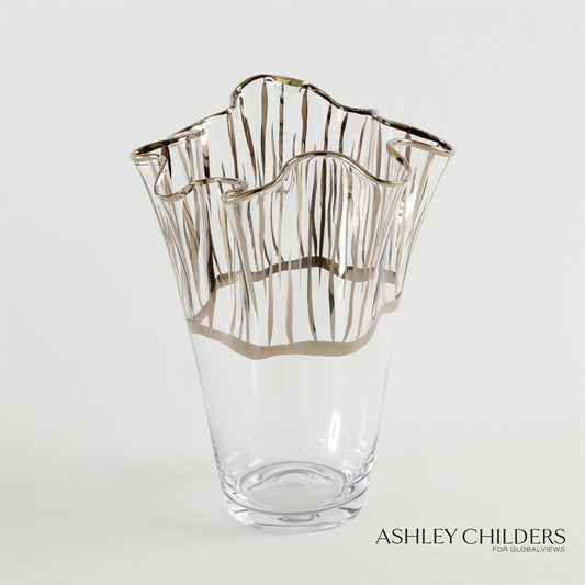 Global Views Tropaz Vase Silver Small