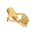 Gold Gingko Leaf Napkin Rings