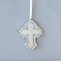 Beatriz Ball Baby Pearl Cross Ornament
