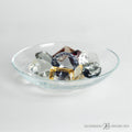 Global Views Coupe Clear Glass Bowl w/9 Oxford Jewels