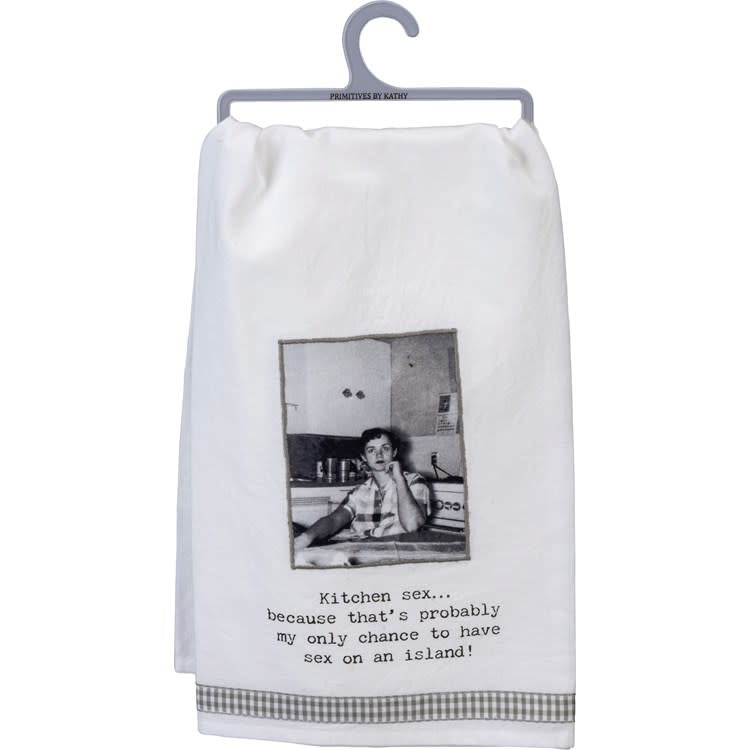 Primitives By Kathy Dish Towel "Kitchen Sex"