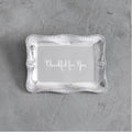 Beatriz Ball Pearl Denisse Rectangular Engraved Tray "Thankful For You"